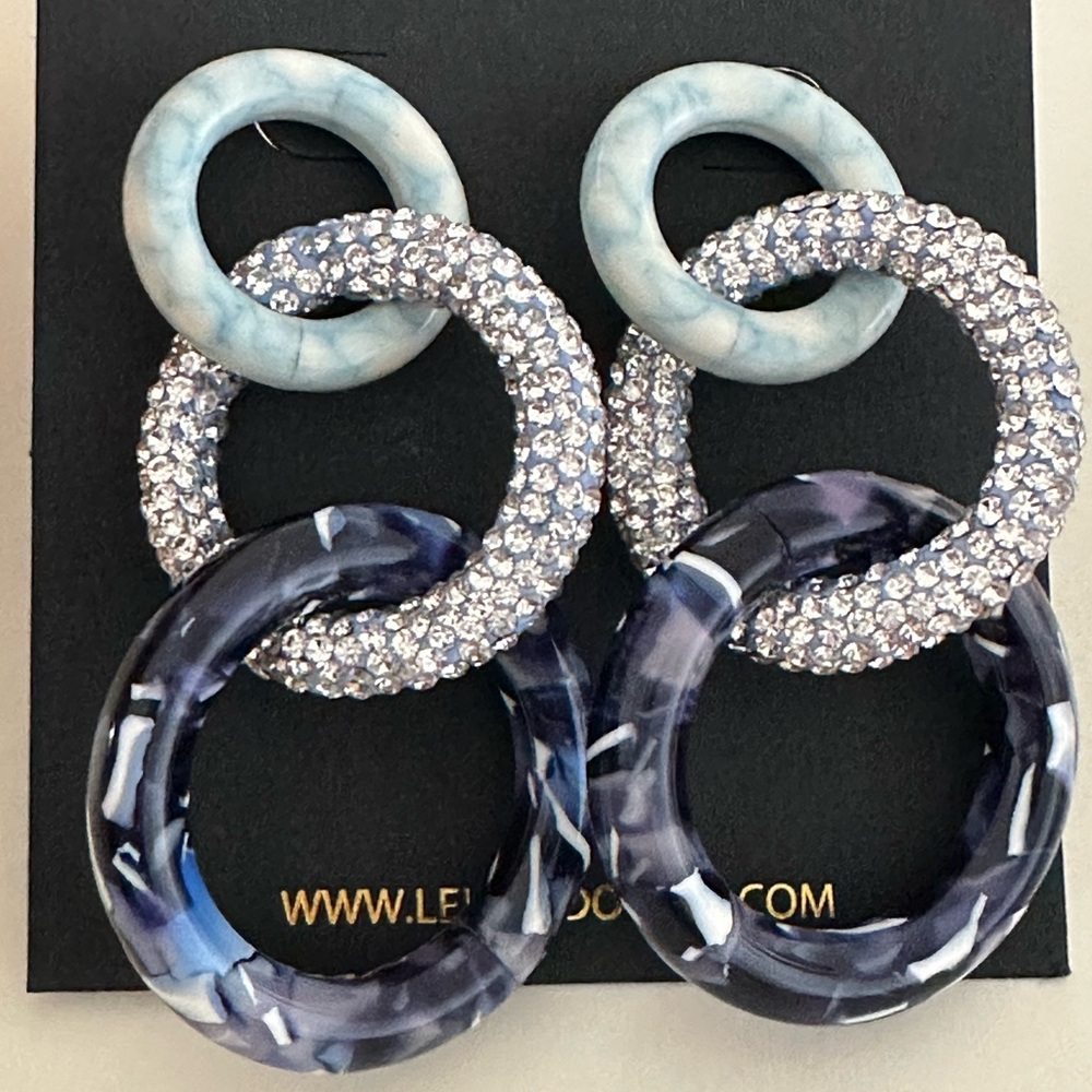 LELE sadoughi triple hoops long earrings - Picture 5 of 11